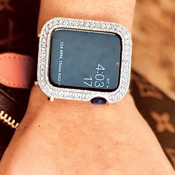 7 series 45m Apple Watch genuine REAL DIAMOND Case NOT CZ best Christmas gift - Picture 1 of 11